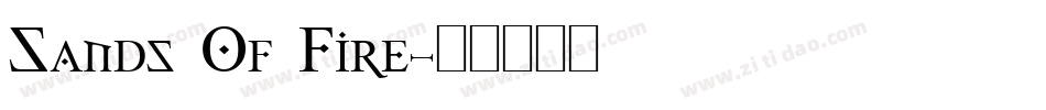 Sands Of Fire字体转换